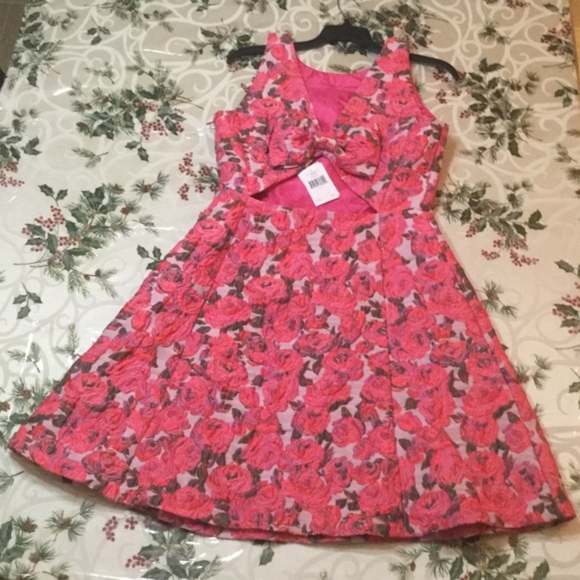 Kate Spade Pink Floral Wedding Dress - Picture 2 of 4